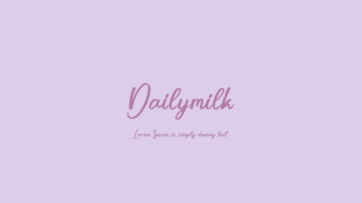 Dailymilk Font