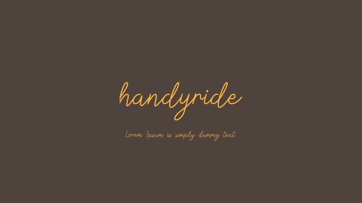 handyride Font