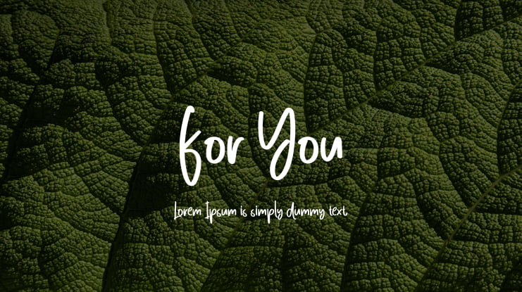 For You Font