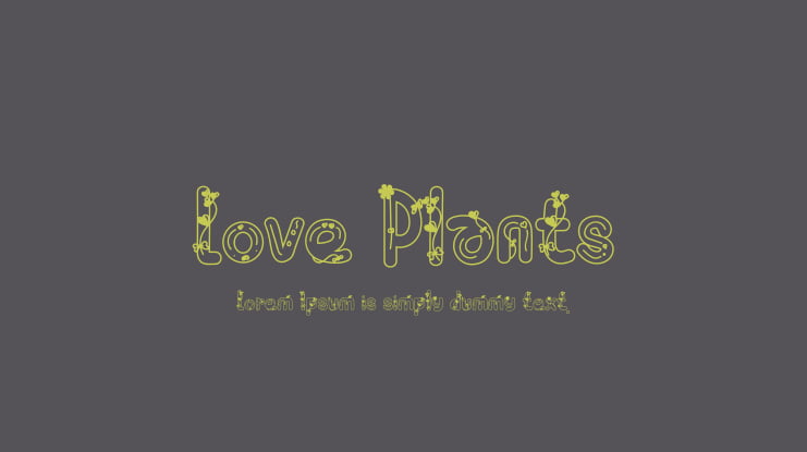 Love Plants Font