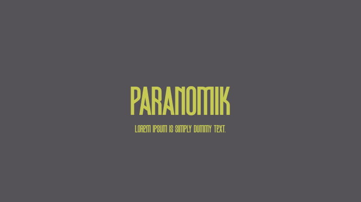 Paranomik Font