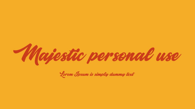 Majestic personal use Font