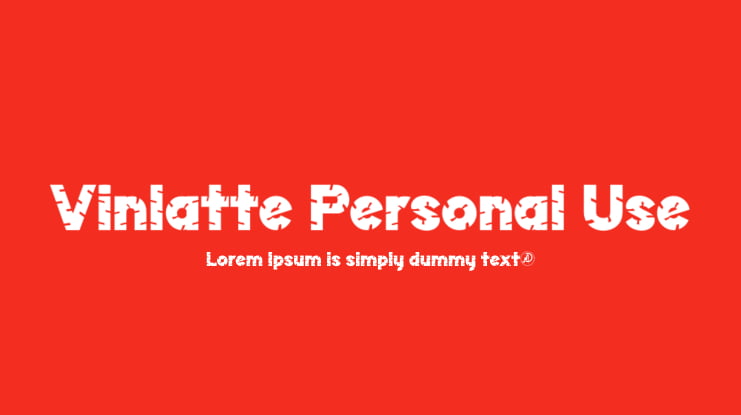 Vinlatte Personal Use Font Family