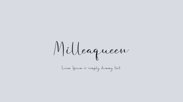 Milleaqueen Font