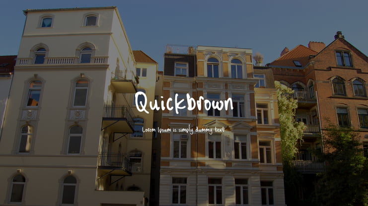 Quickbrown Font