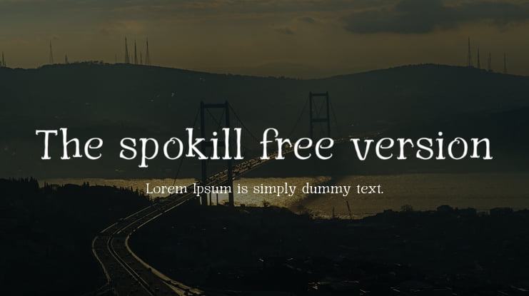 The spokill free version Font