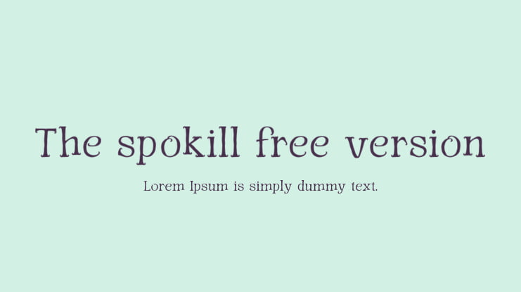 The spokill free version Font