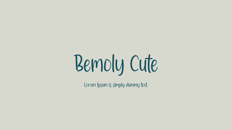 Bemoly Cute Font