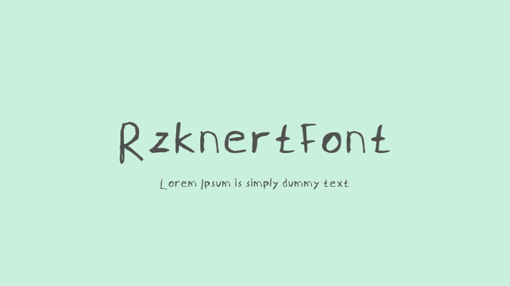 Rzknertfont Font