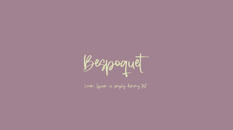 Bespoquet Font