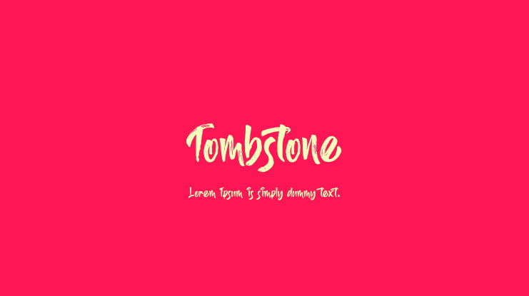 Tombstone Font