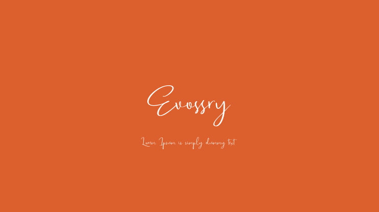 Evossry Font