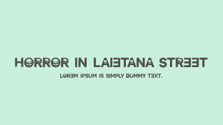 Horror in Laietana Street Font