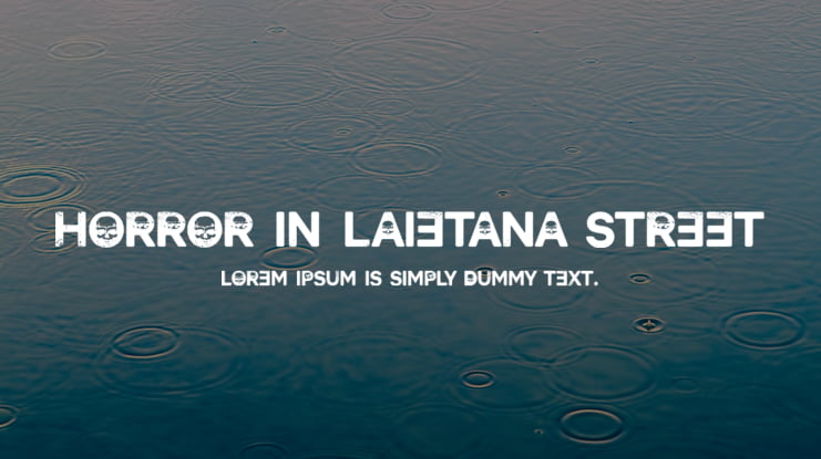 Horror in Laietana Street Font