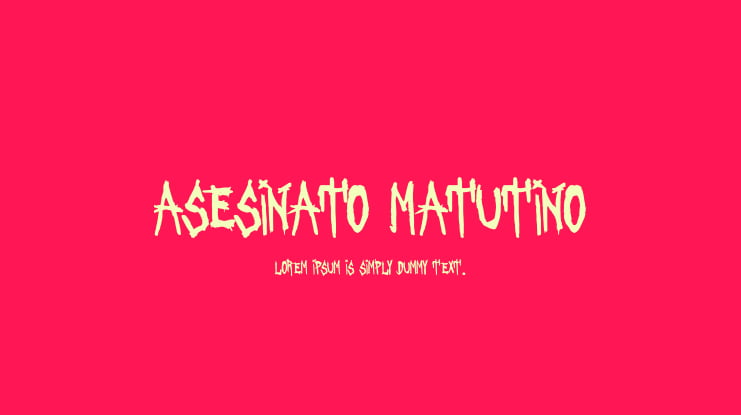 Asesinato Matutino Font