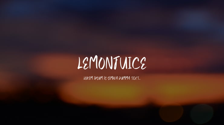 Lemonjuice Font