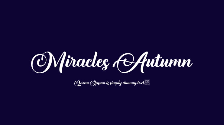 Miracles Autumn Font