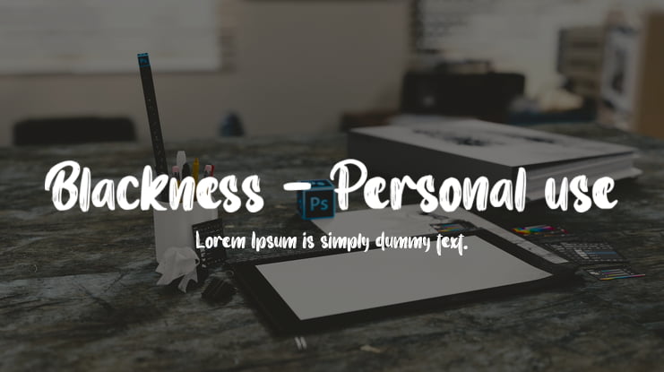 Blackness - Personal use Font