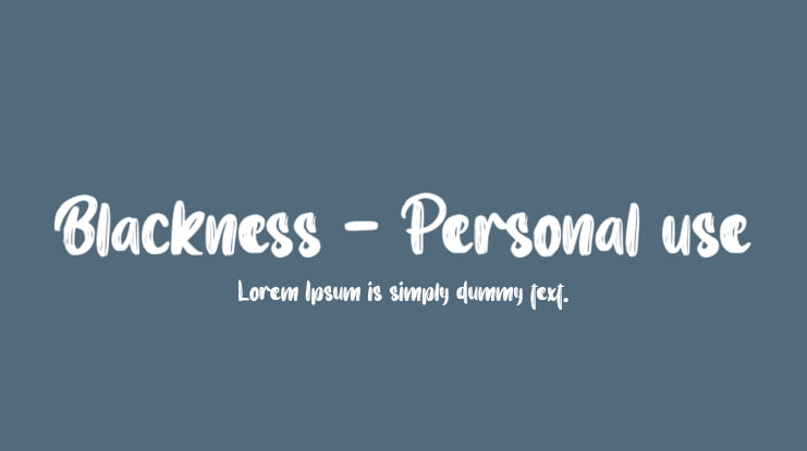 Blackness - Personal use Font