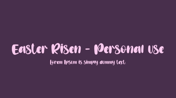 Easter Risen - Personal use Font