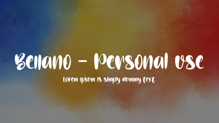 Bellano - Personal use Font