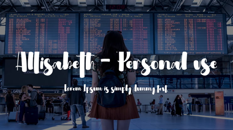 Allisabeth - Personal use Font