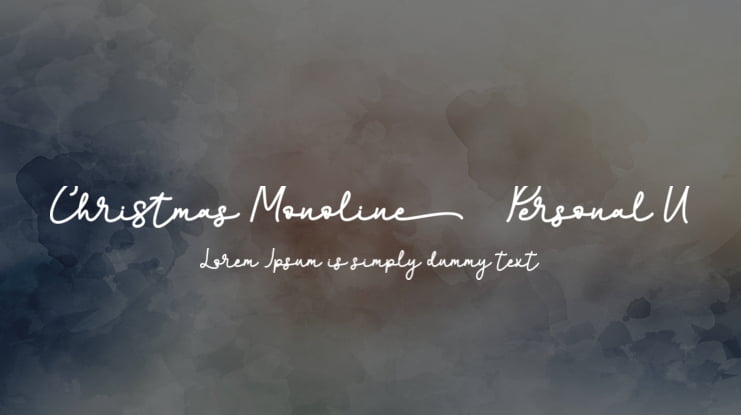 Christmas Monoline - Personal U Font