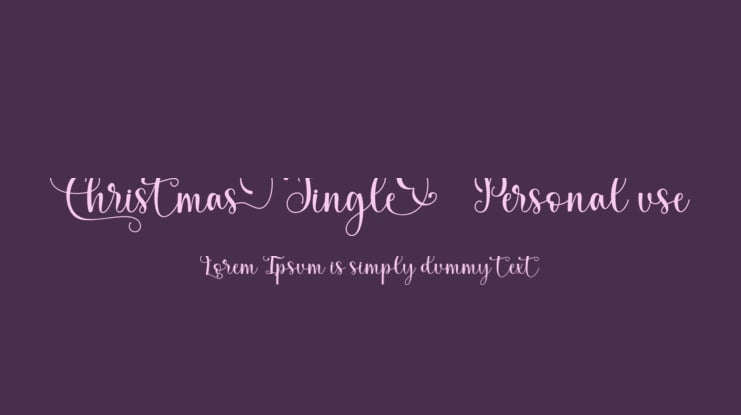 Christmas Jingle - Personal use Font