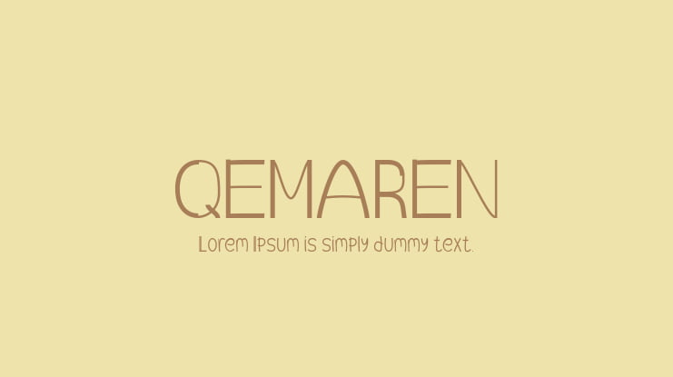 QEMAREN Font