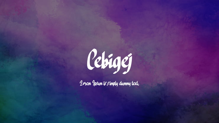 Cebigej Font