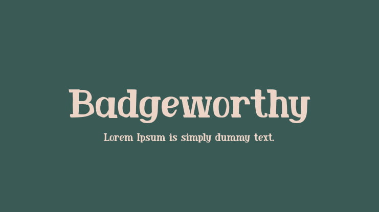 Badgeworthy Font