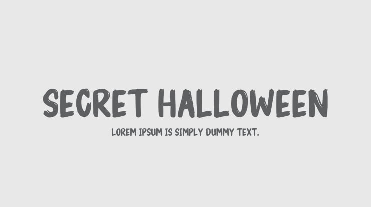 Secret Halloween Font