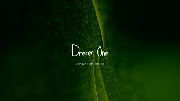 Dream One Font