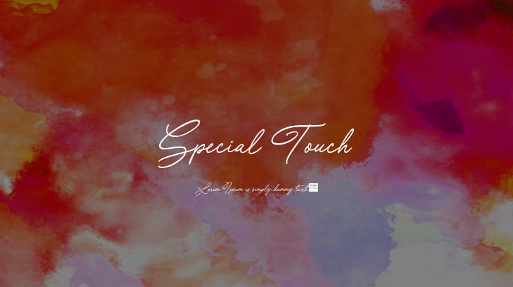 Special Touch Font