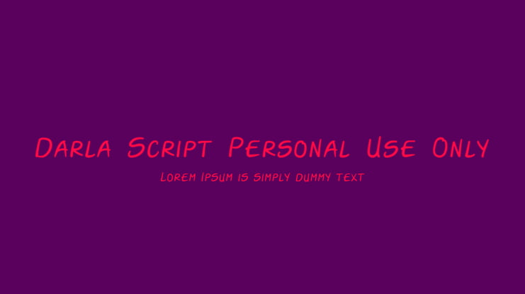 Darla-Script-Personal-Use-Only Font