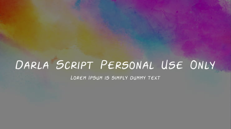 Darla-Script-Personal-Use-Only Font