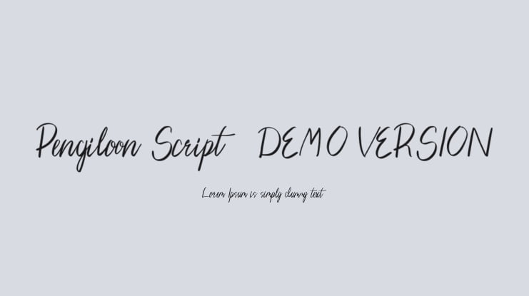 Pengiloon Script (DEMO VERSION) Font