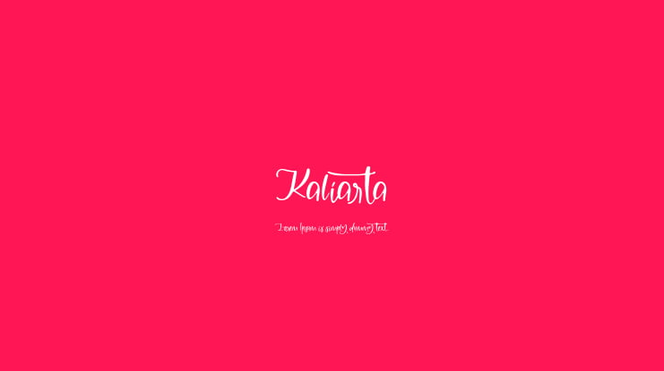 Kaliarta Font