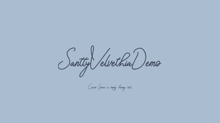 SanttyVelvethiaDemo Font