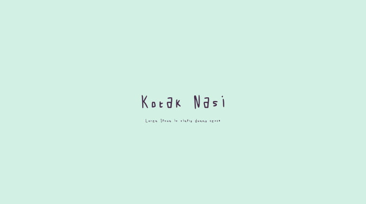 Kotak Nasi Font