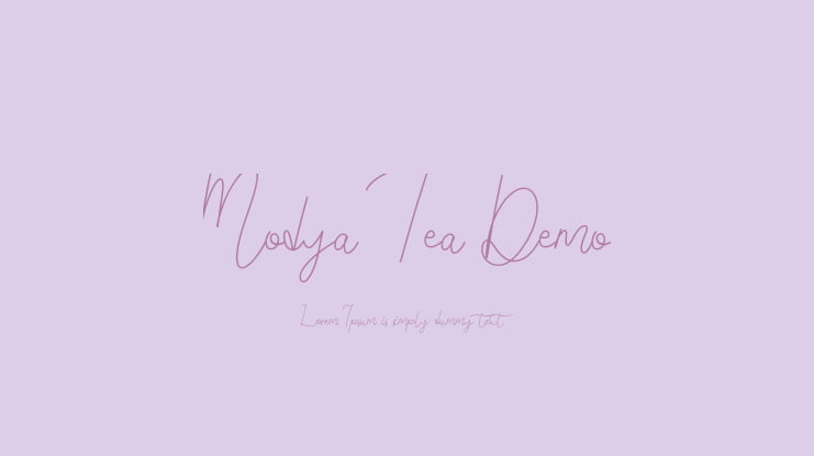 Modya Tea Demo Font