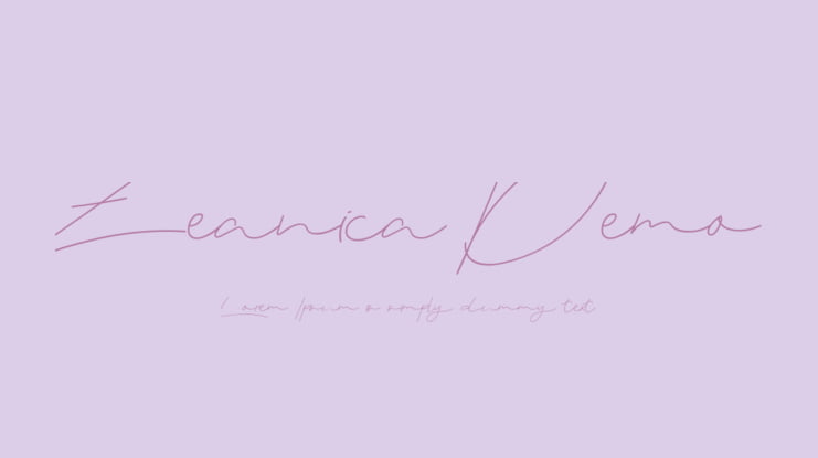 Zeanica Demo Font