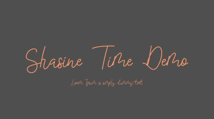 Shasine Time Demo Font