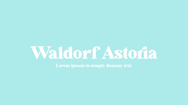 Waldorf Astoria Font : Download Free for Desktop & Webfont