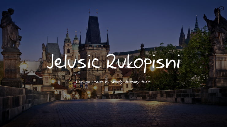 Jelusic Rukopisni Font