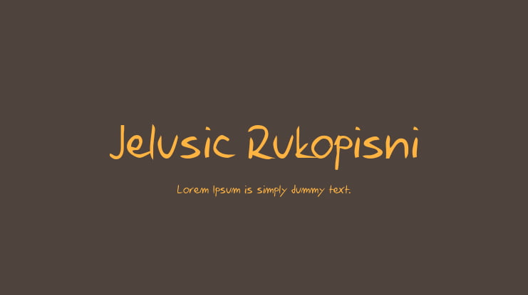 Jelusic Rukopisni Font