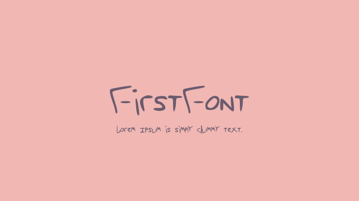 FirstFont Font