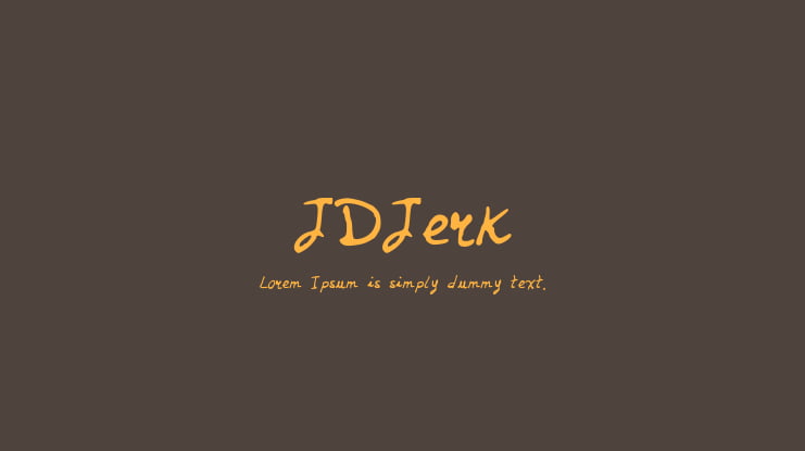 JDJerk Font