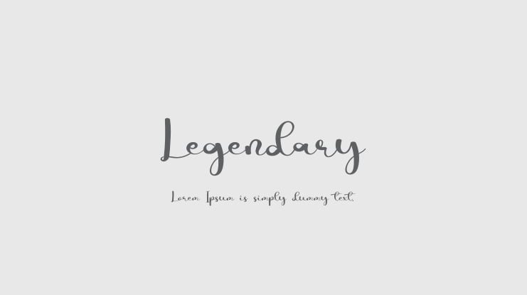 Legendary Font