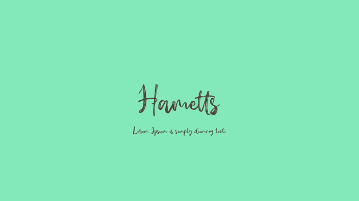 Hametts Font